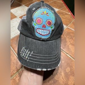 LeeLee Rox Swarovski Crystal Skull Cap